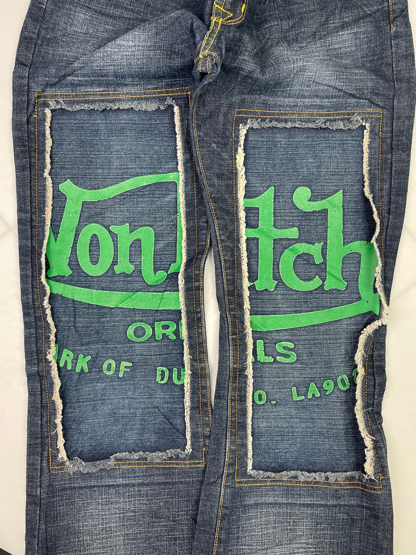 Vintage Rare Y2k Von Dutch Patched Denim