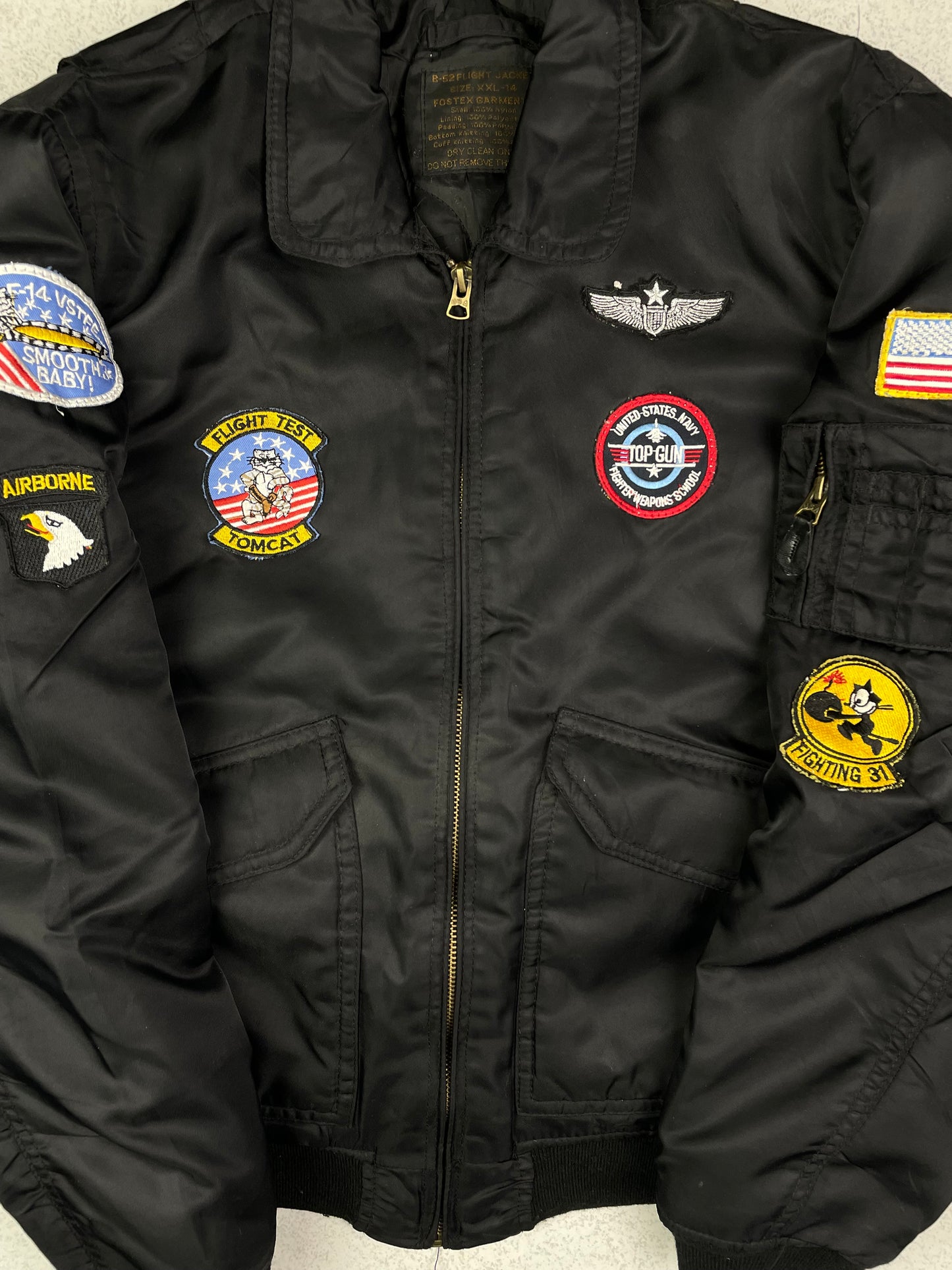 00’s Topgun Bomber patched flight jacket