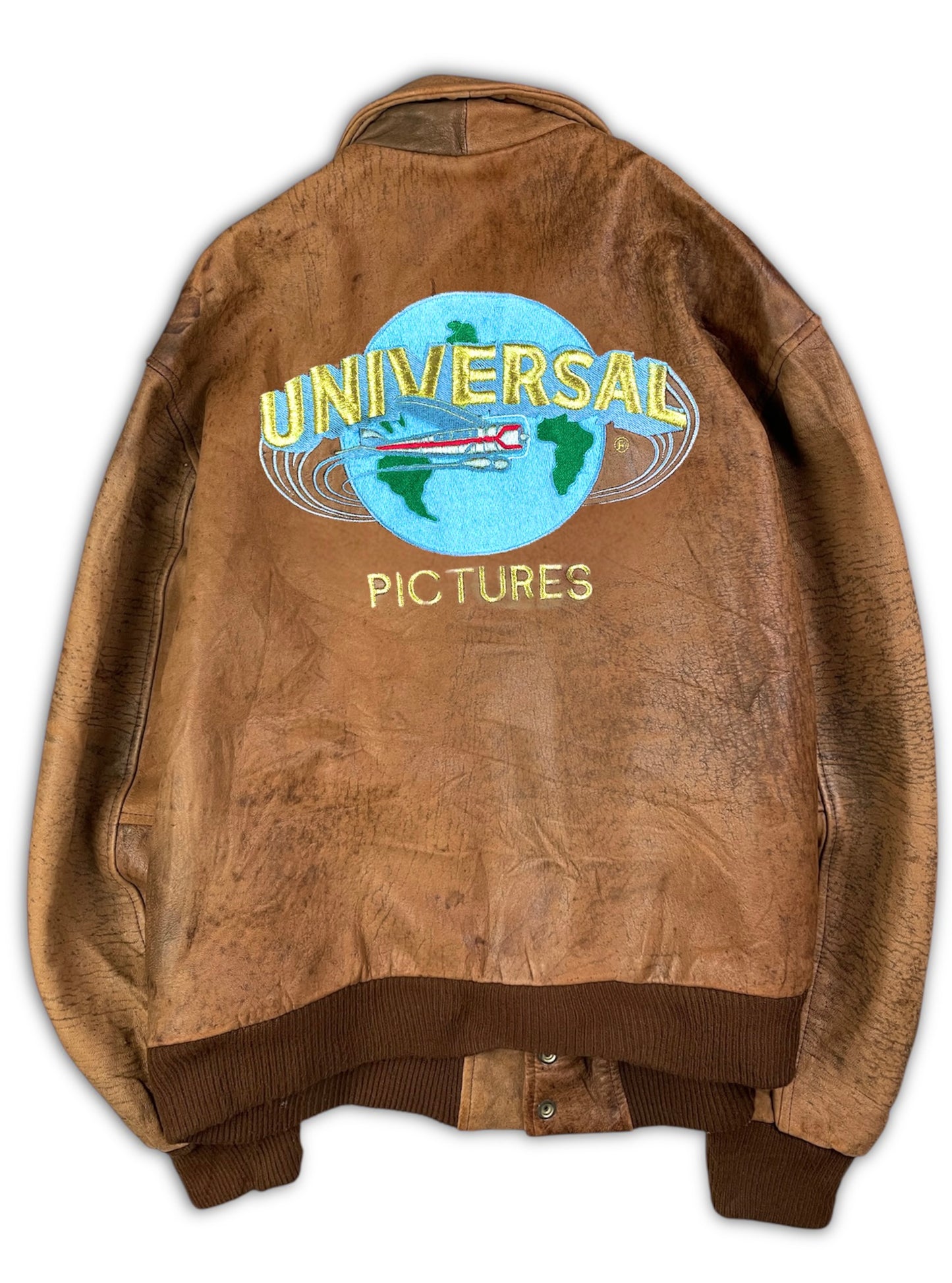 80’s Universal Studios Distressed Leather jacket