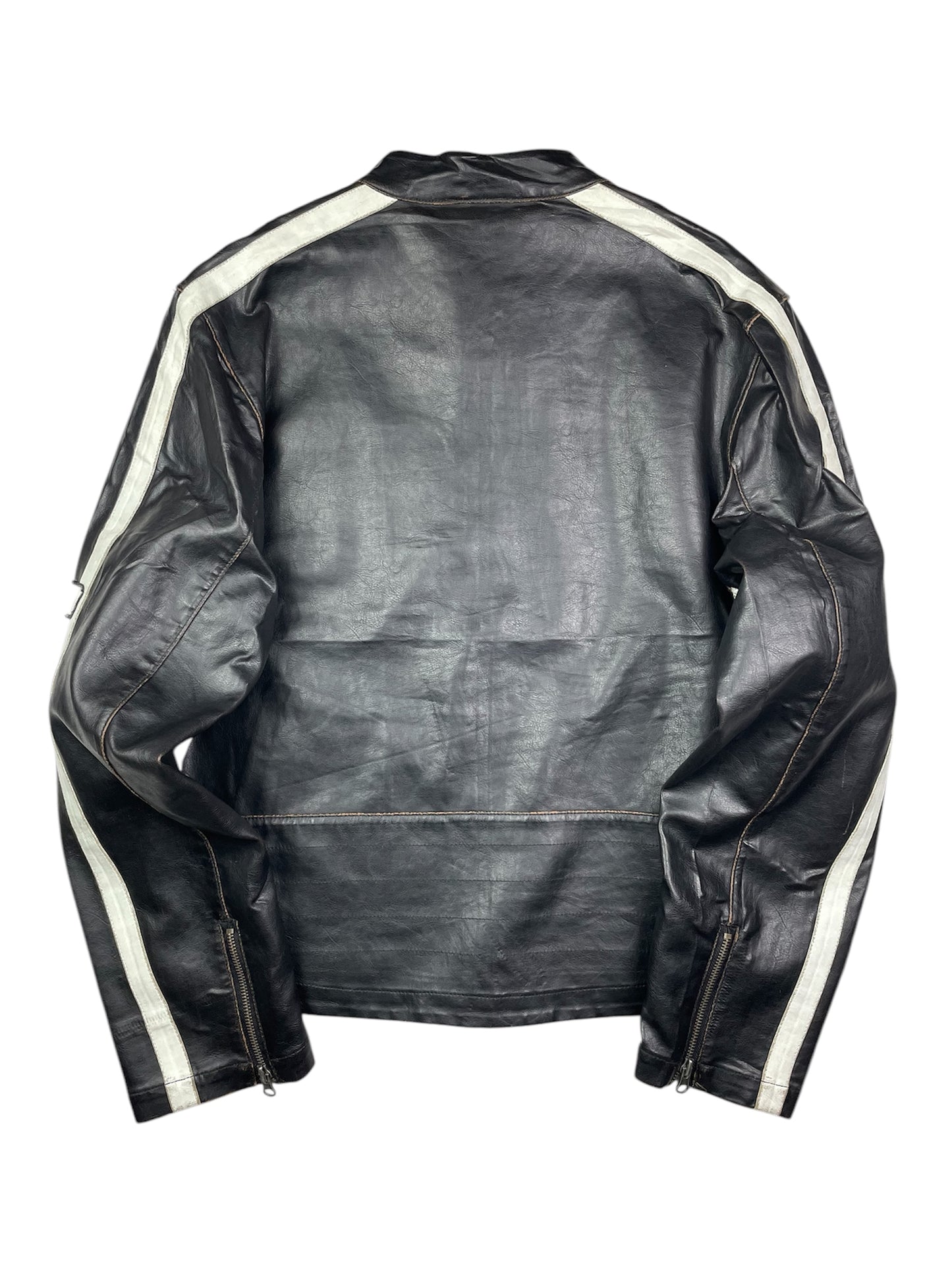 Vintage Leather Cafe racer moto jacket