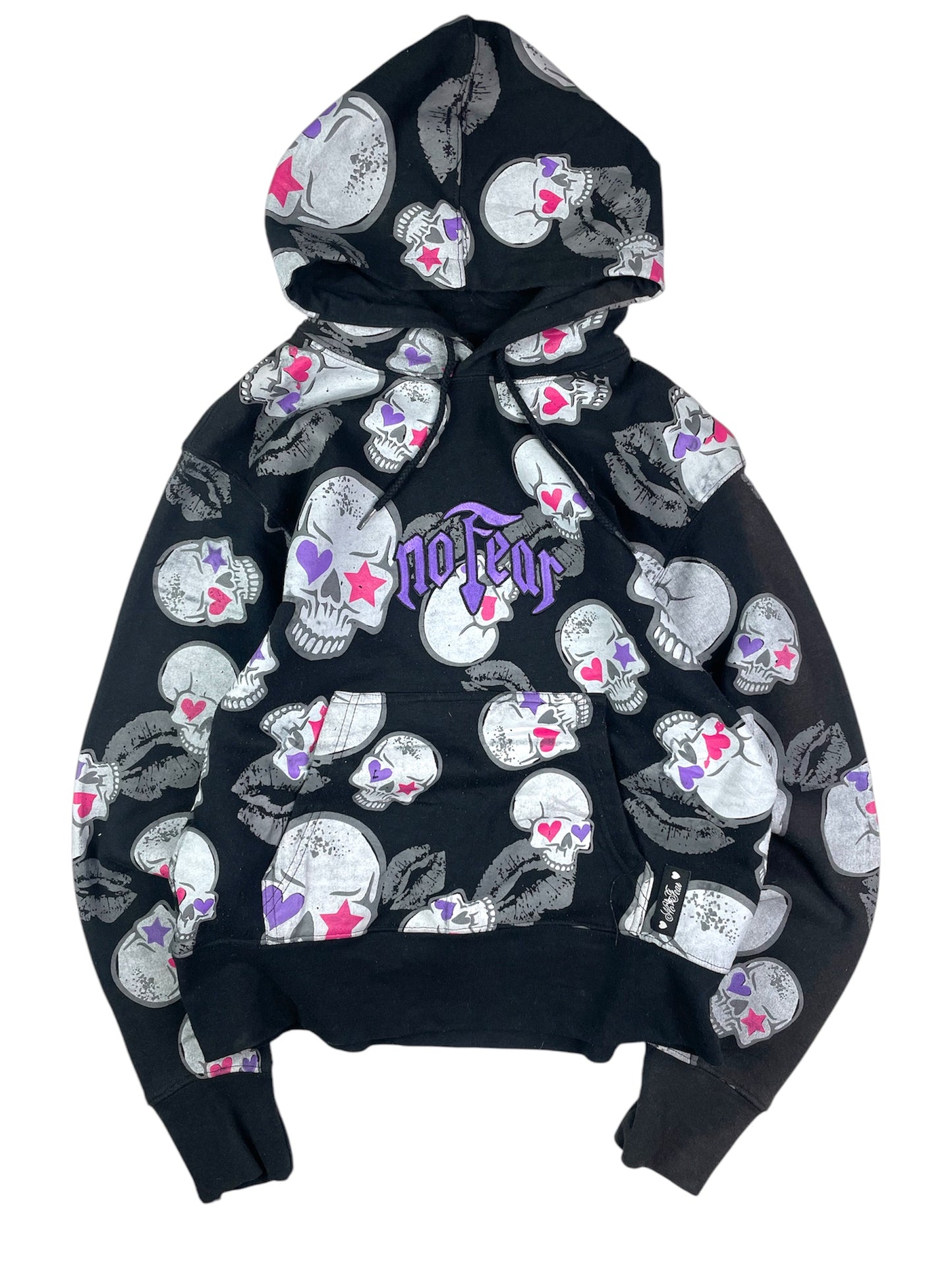 Y2k No fear Allover Printed Hoodie