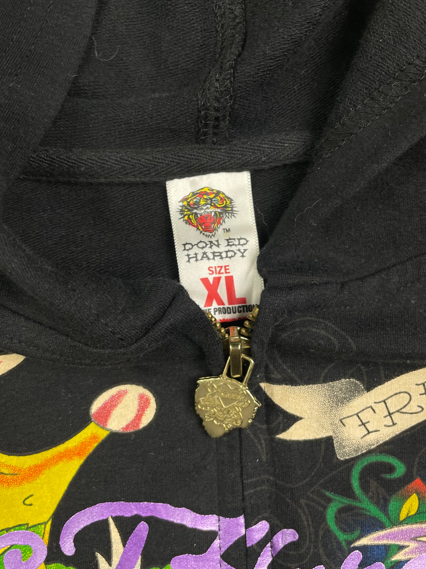 Y2k Ed Hardy Rhinestones Zip up jacket