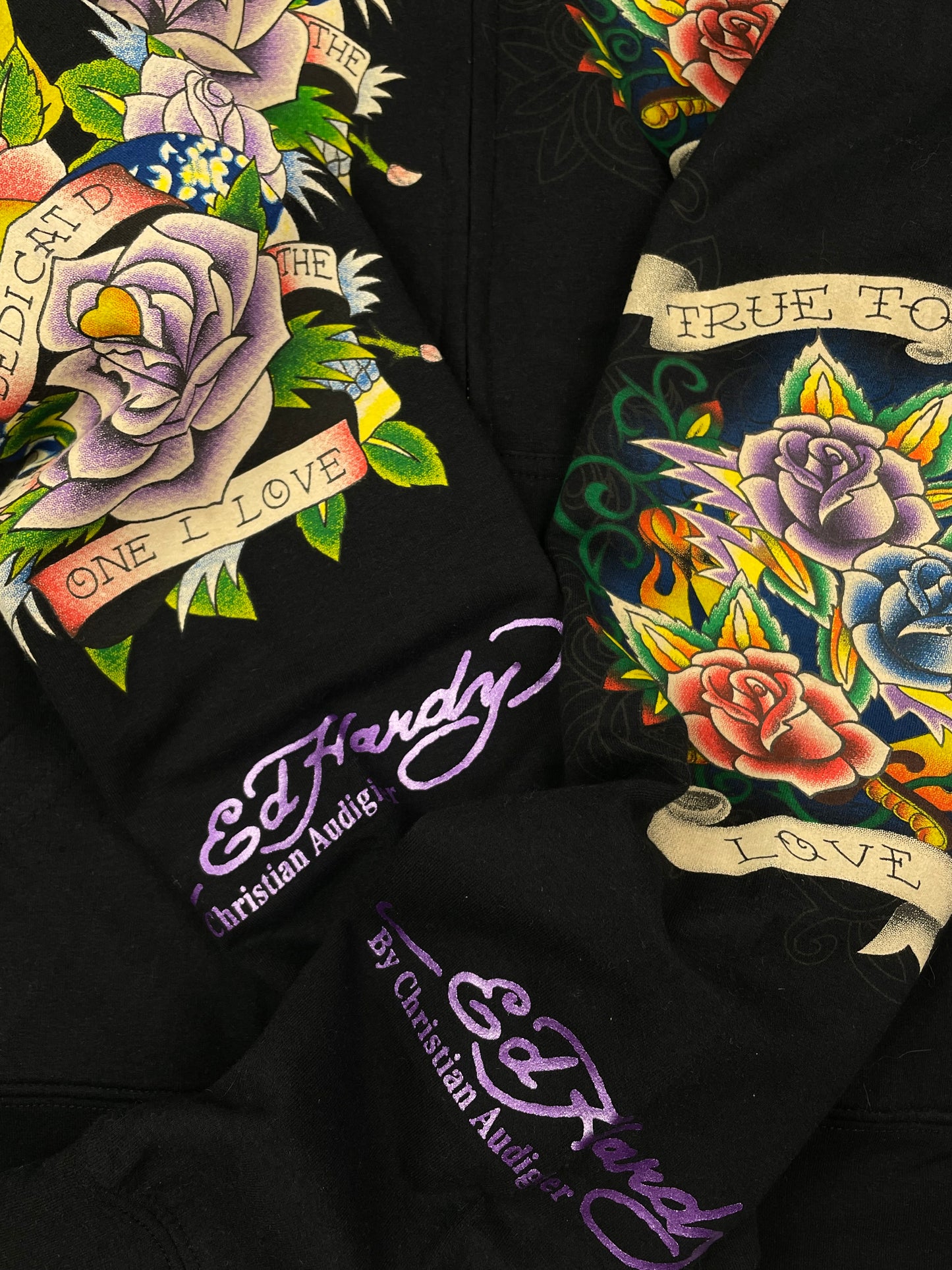 Y2k Ed Hardy Rhinestones Zip up jacket