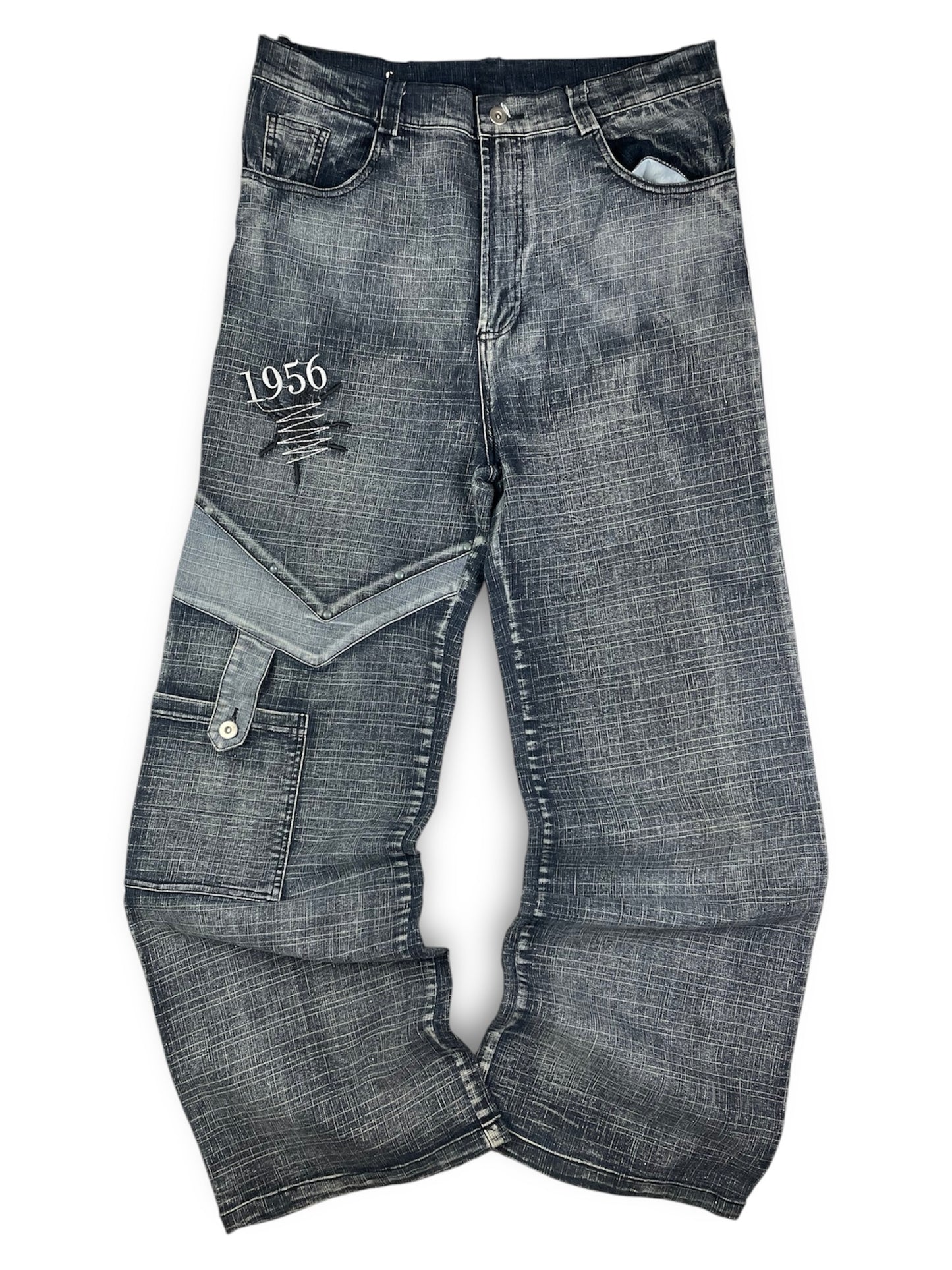 Y2k Spider Web Embroidered denims