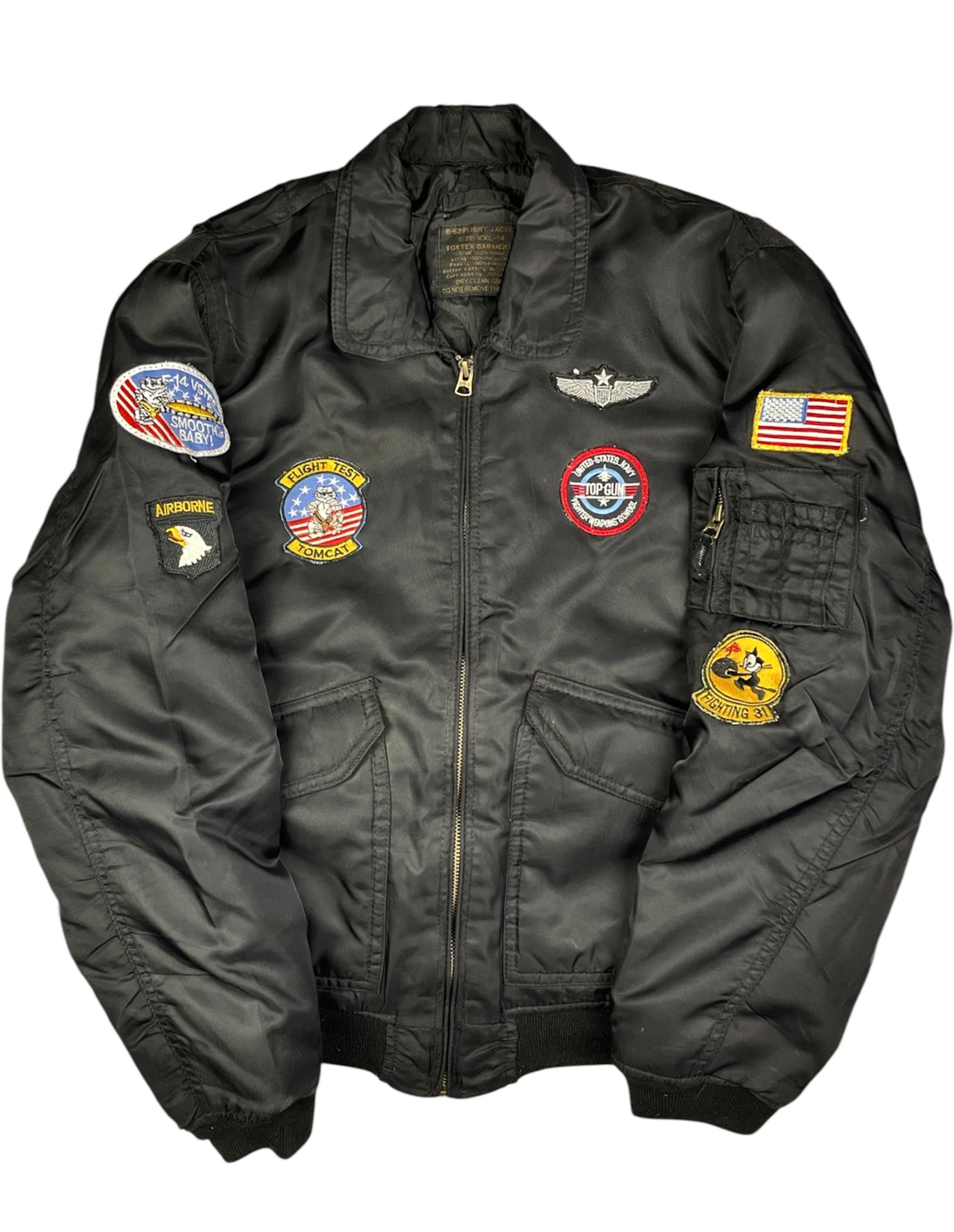 00’s Topgun Bomber patched flight jacket