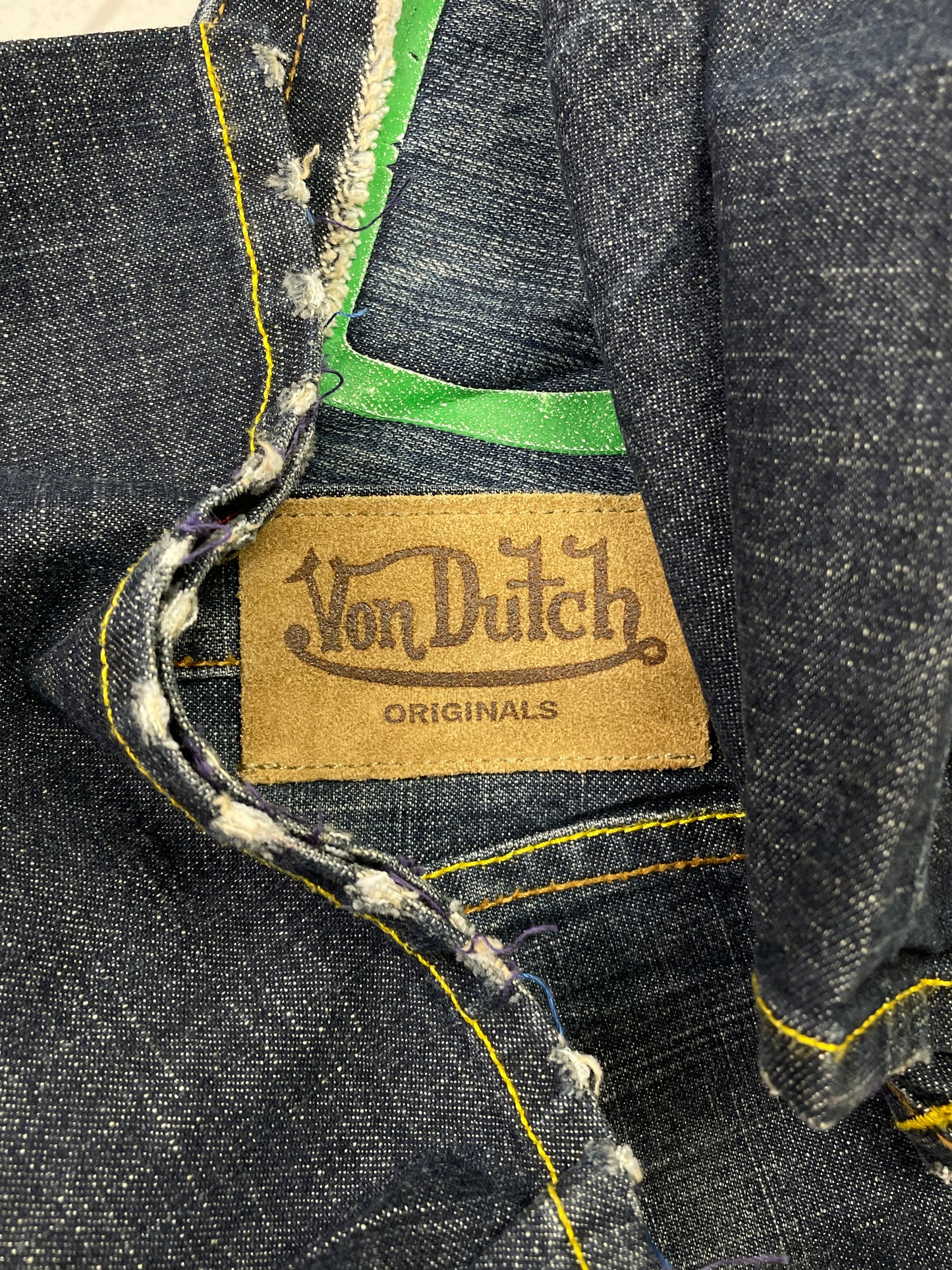 Vintage Rare Y2k Von Dutch Patched Denim