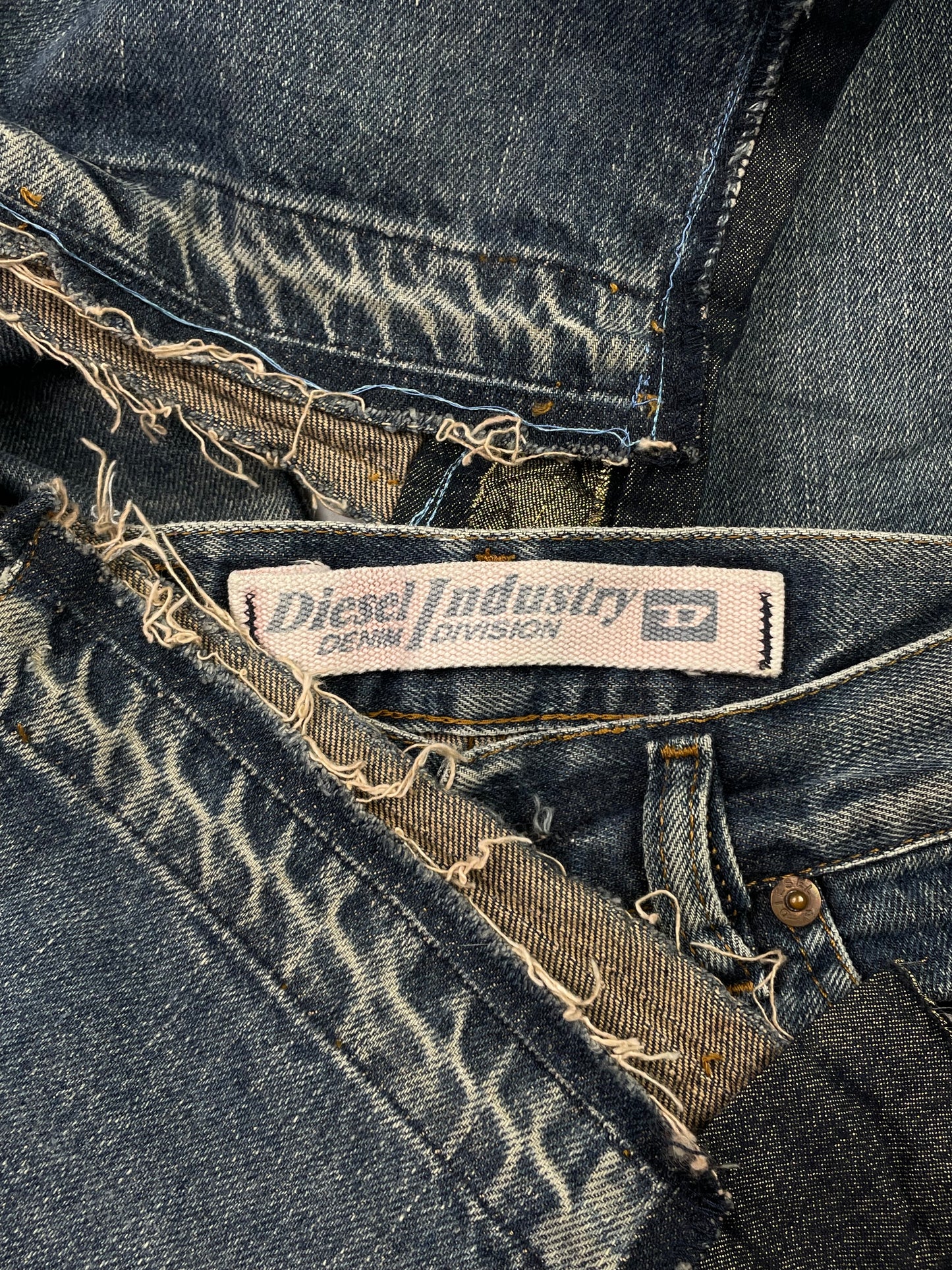 Vintage Rare Diesel Industry Reworked Denim